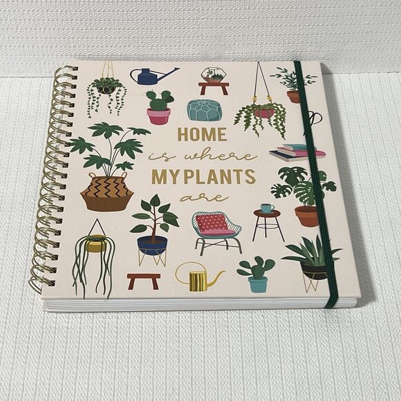 HOME is Where My PLANTS Are Hardcover Spiral Notebook Journal Pink Gold Lined - Picture 4 of 17